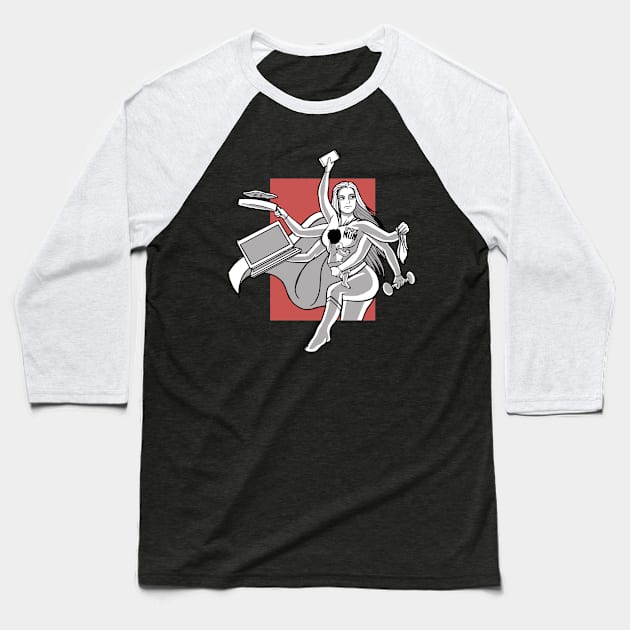Spider Mum Baseball T-Shirt by HotspotMerchandise